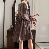 Get trendy with Cocoa Charm Sweet Babydoll Velvet Mini Dress - Dresses available at Peiliee Shop. Grab yours for $36.80 today!