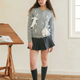 MineBeThyVers Ribbon Knitting Sweater