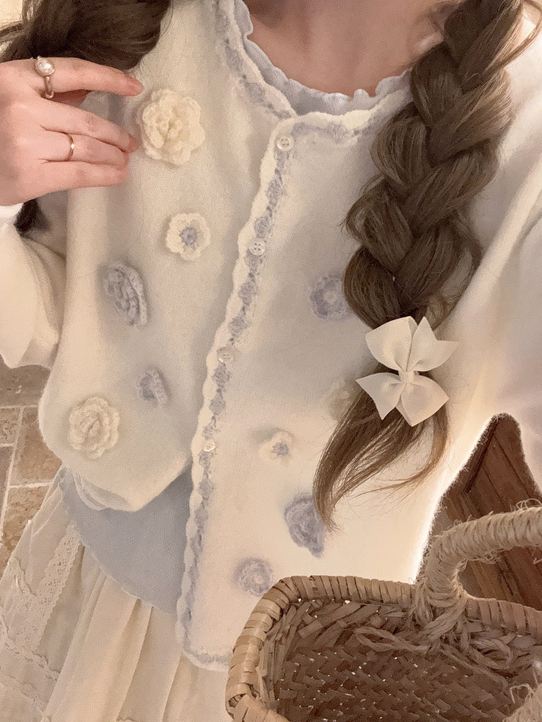Get trendy with Snow White’s Floral Knitted Cardigan - Sweater available at Peiliee Shop. Grab yours for $23 today!