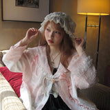 August Unicorn Pink Lace Oversized Sailor Girl Outer