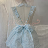 Silly Solkatt Alice’s Little Secret Blue Gingham Apron Set