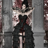 Blood Supply Christmas At Vampire Castle Layered Skirt