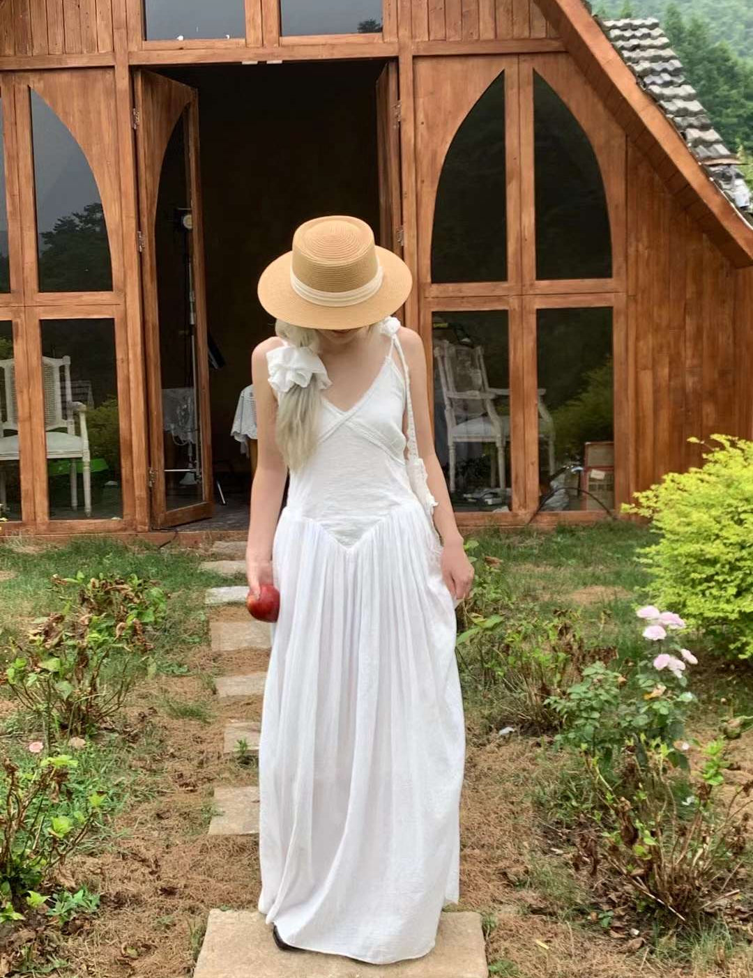 Get trendy with [Tailor Made] Pure Romance Handmade Cotton Dress -  available at Peiliee Shop. Grab yours for $89 today!