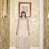 August Unicorn Swedish Summer 100% Linen Midi Dress
