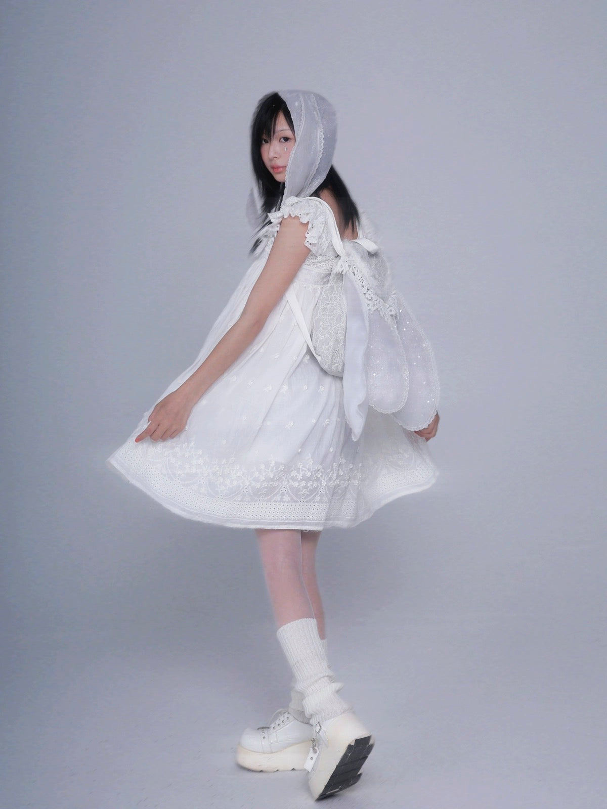 Get trendy with Angel Energy Cotton Mini Dress - Dress available at Peiliee Shop. Grab yours for $56 today!