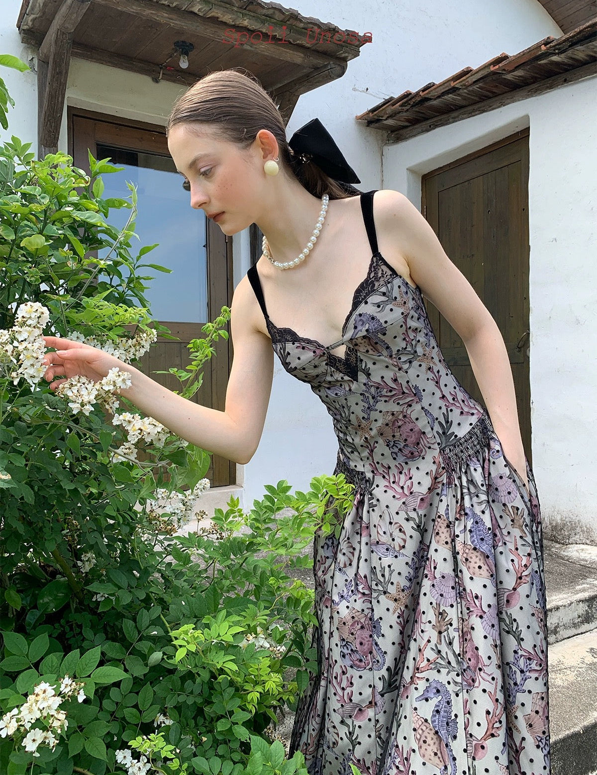 Get trendy with [SPOII UNOSA] Imperial Baroque French Lace Floral MIDI Dress Gown -  available at Peiliee Shop. Grab yours for $82 today!