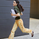 [Made In Spain] Carmen Says Deer Print Knit Puff Sleeves Sweater