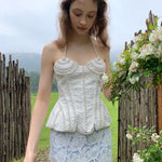 Get trendy with [SPOII UNOSA] Angelic Romance Corset Top -  available at Peiliee Shop. Grab yours for $70 today!