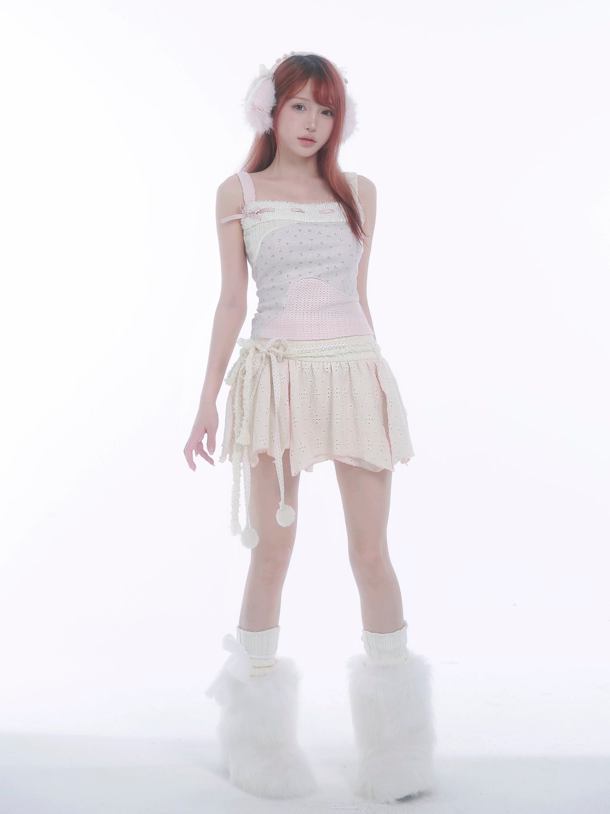 Get trendy with [Rose Island] Soft Cotton Dream Autumn Whisper Mini Skirt -  available at Peiliee Shop. Grab yours for $44 today!