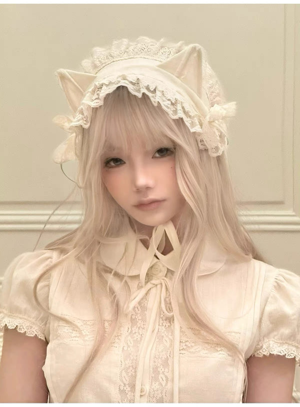 [Limited Edition] KittenClaw Vintage Lace Cat Ear Headdress