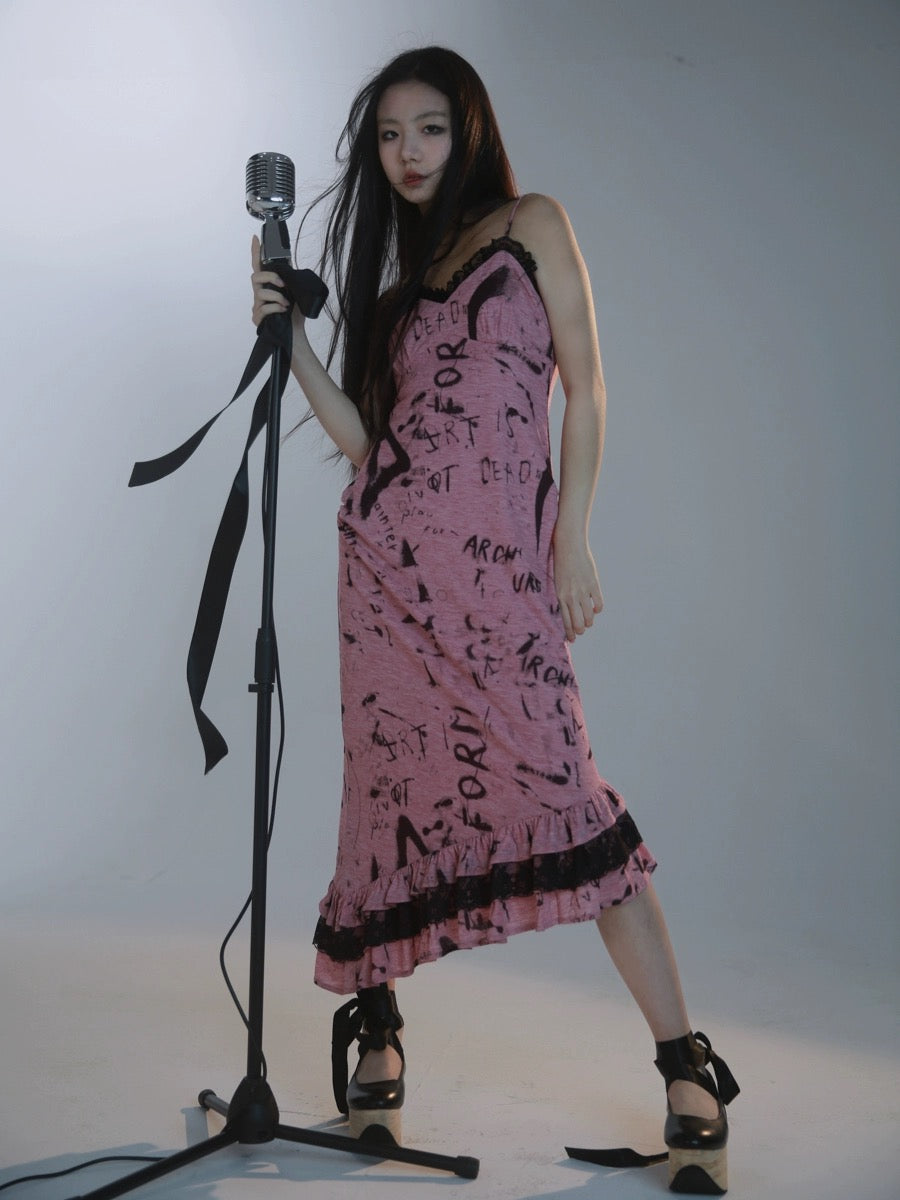 Get trendy with [Evil tooth] Punk Rose Mermaid Tail Design Midi Dress - Shirts & Tops available at Peiliee Shop. Grab yours for $45 today!