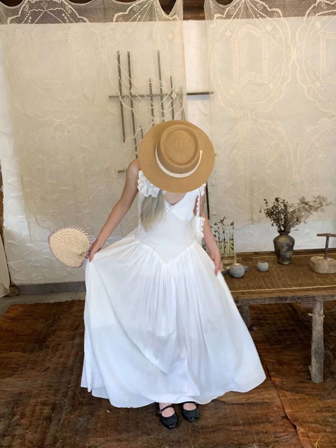 Get trendy with [Tailor Made] Pure Romance Handmade Cotton Dress -  available at Peiliee Shop. Grab yours for $89 today!