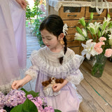 Customized Sewing Diary Handmade Kids Version Lavender Moon Cotton Dress