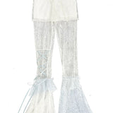 Rose Island Pink Sea Jellyfish Flared Pants