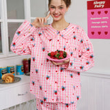 Sleepy Fairy Strawberry Cotton Pajamas Set
