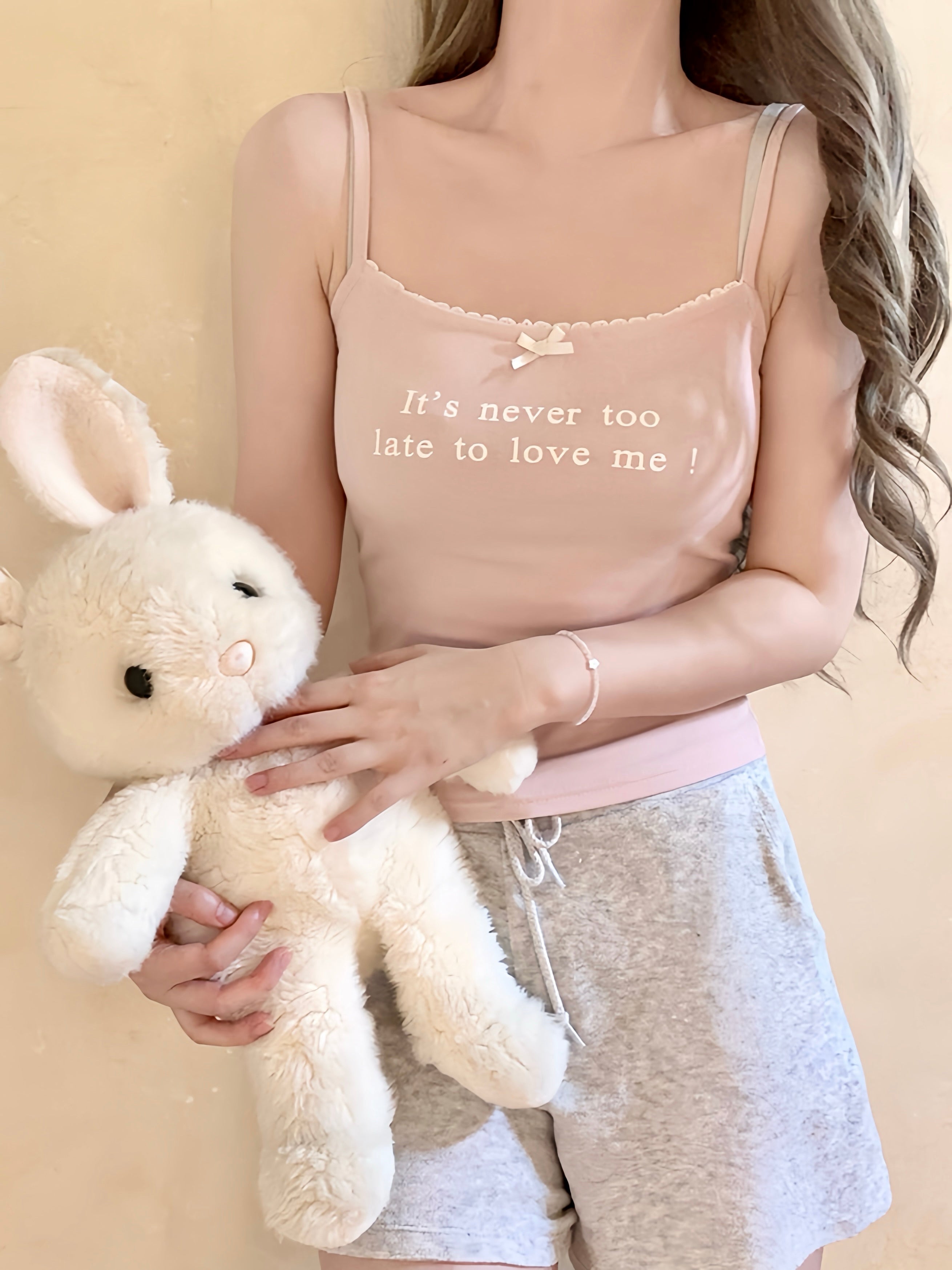 Get trendy with [Buy 2 Get 1 Free] It’s never too late to love me cotton vest top - vest available at Peiliee Shop. Grab yours for $12.80 today!