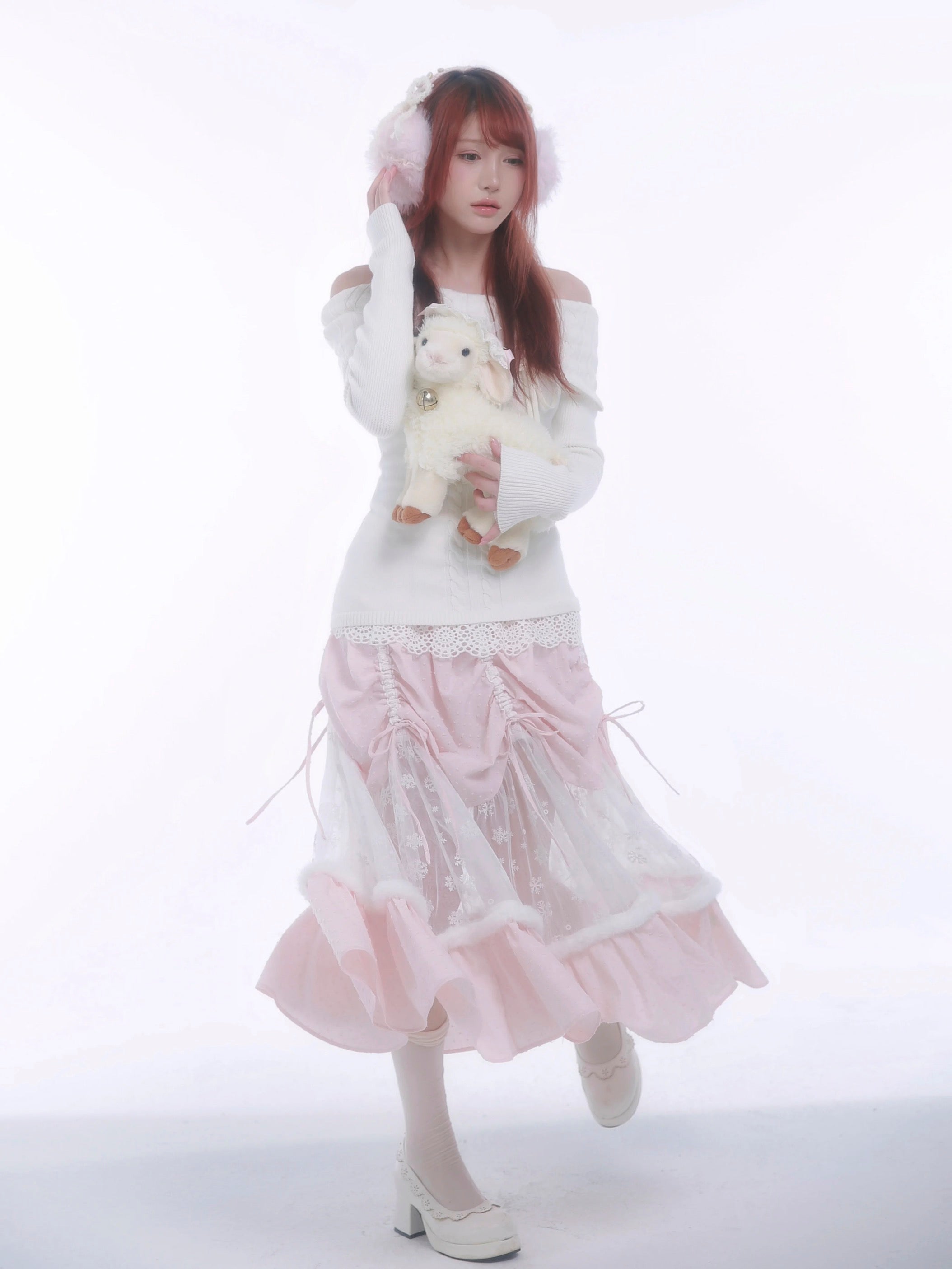 Get trendy with [Rose Island] Rose Blossom Bliss Fairy Core Midi Skirt -  available at Peiliee Shop. Grab yours for $62 today!