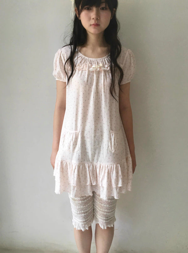 SicAstra Flower Diary Blush Meadow Ruffle Dress