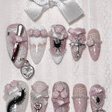 [Customizable] Sweet But Psycho Hand-Painted Press On Nail Set