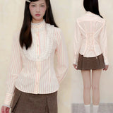 KiraYura • Victorian Ribbon Cotton Blouse Shirt