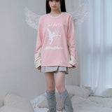 KiraYura • Lonely Angel Hearts Cotton Sweatshirt
