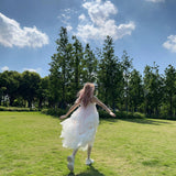 Get trendy with [August Unicorn] Angelic Mist Handmade Outer Dress - Dresses available at Peiliee Shop. Grab yours for $116 today!