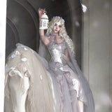 Blood Supply Moonlight Spirit Flower Semi-sheer Tulle Long Cap