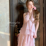Get trendy with [Mummy Cat] Spring Sakura Rimantic Dress Set -  available at Peiliee Shop. Grab yours for $62 today!
