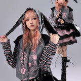 Evil Tooth Pirate Bunny Zipped Hoodie