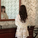 Rose Candy Summer Rose Cottage Vintage Lace Shawl