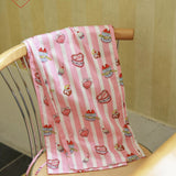 Sleepy Fairy Happy Birthday Pink Stripe Cotton Pajama Set