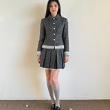 [Pacific Position] First Snow Wool Blended Suits Blazer Set