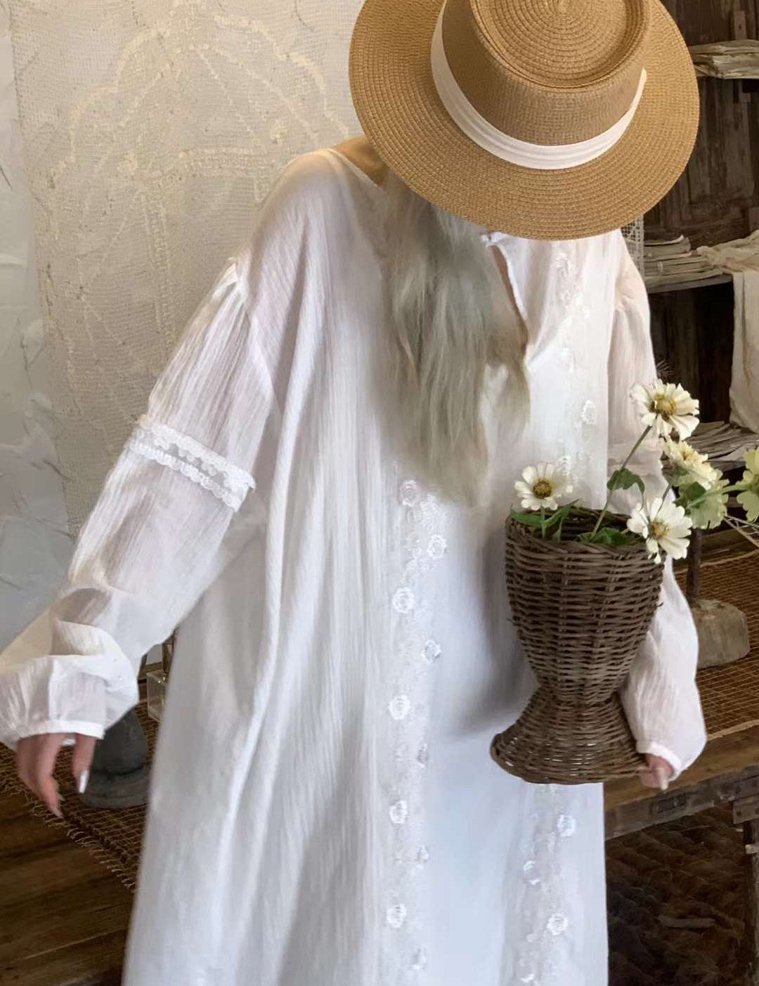 Get trendy with [Tailor Made] Mid Summer Aroma Handmade Cotton Dress -  available at Peiliee Shop. Grab yours for $89 today!