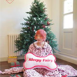 Sleepy Fairy Coral Fleece Leopard Bow Pajama Set