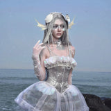[Blood Supply] Silver Song Of Siren - Jellyfish Corset Mini Dress