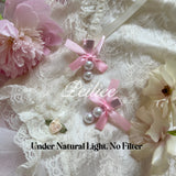 Coquette Pearl Ribbon Hairpin