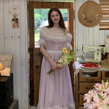 Customized Sewing Diary Handmade Lavender Moon Cotton Dress