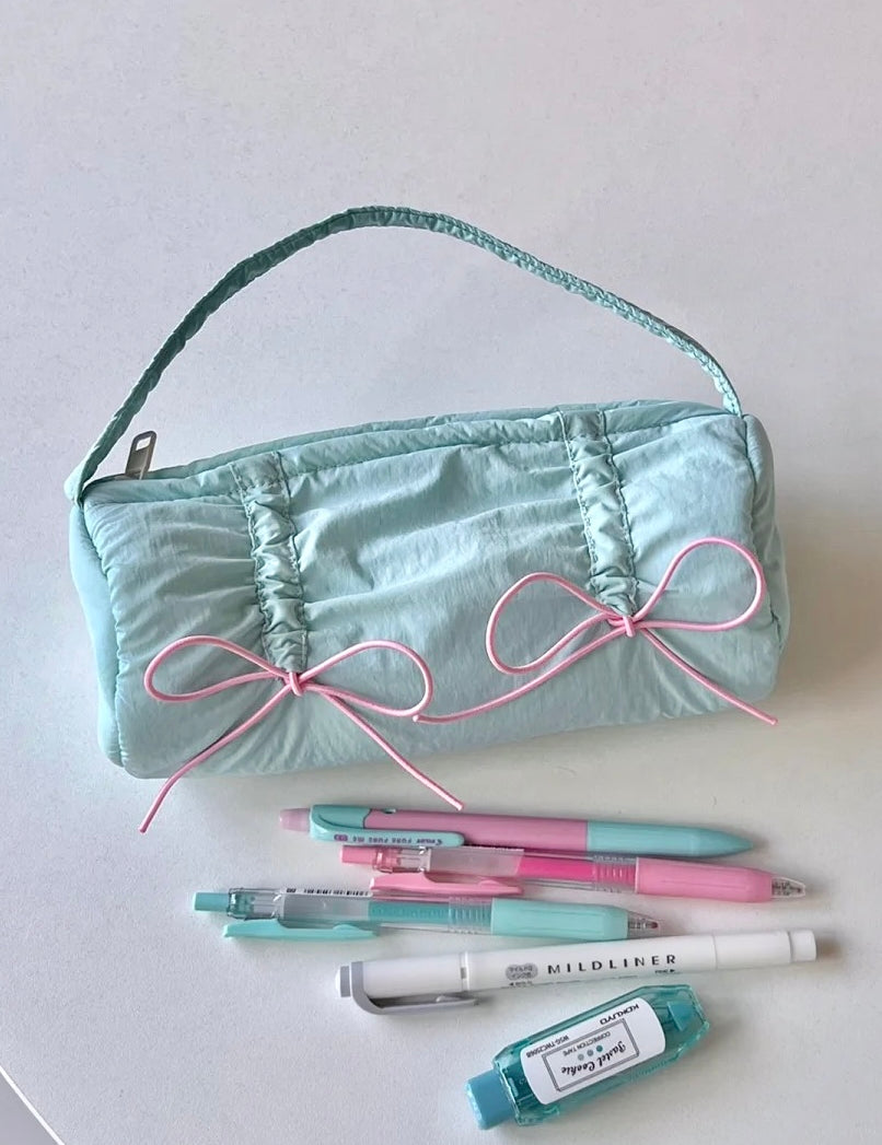 Get trendy with Ballet Core Summer dopamine-colored soft tote bag and pencil case - Bag available at Peiliee Shop. Grab yours for $15.50 today!