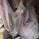 August Unicorn Pink Lace Oversized Sailor Girl Outer