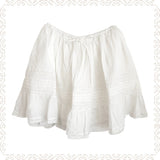 Pacific Position Freesia Memoir Antique Doll Coquette Core Linen Top and Skirt Set