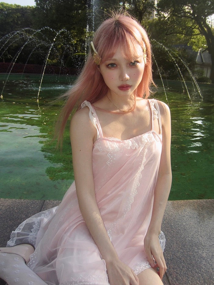 Get trendy with [August Unicron] Fairy tale twirl satin mini dress - Dresses available at Peiliee Shop. Grab yours for $58 today!