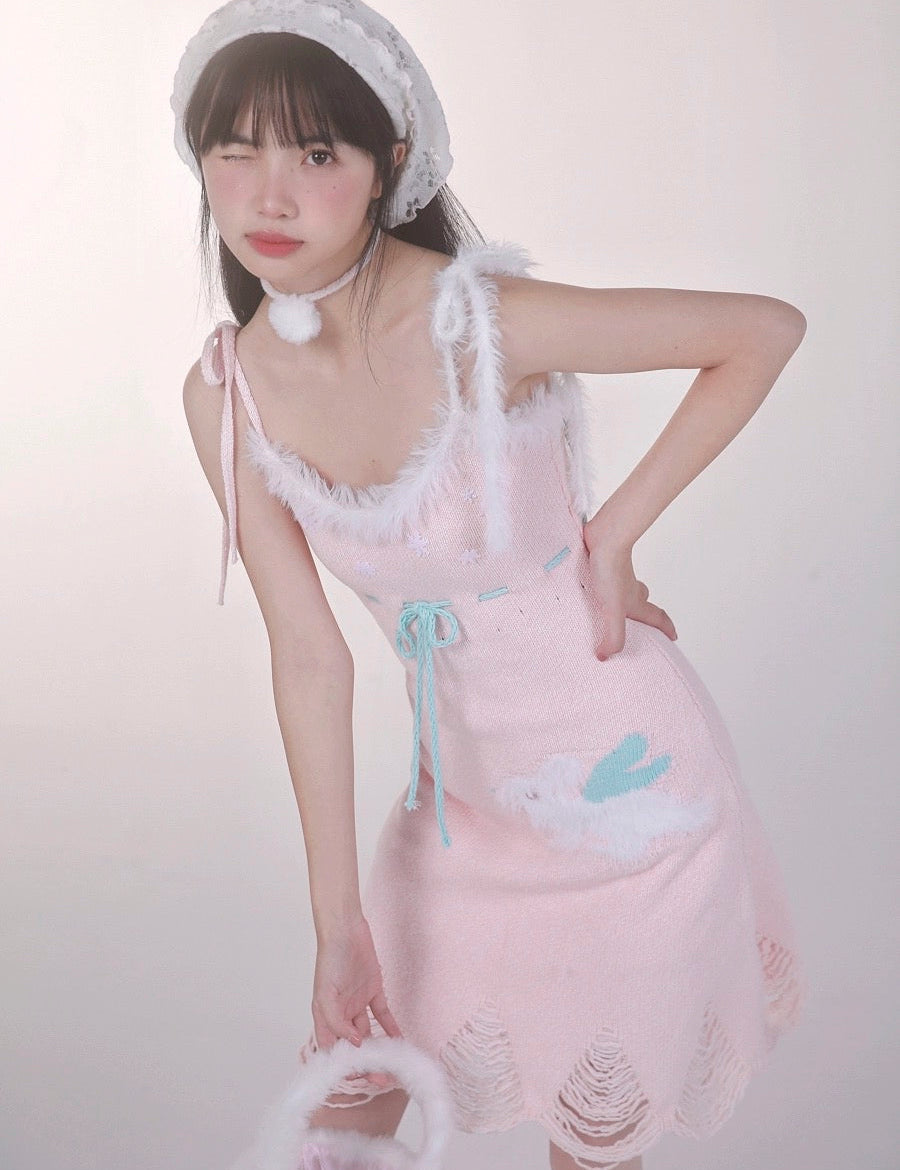 Get trendy with [Rose Island] Bunny Elf Knitted Dress -  available at Peiliee Shop. Grab yours for $71 today!