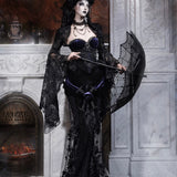 Blood Supply Moon Funeral Crystal Velvet Corset