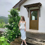 Get trendy with [SPOII UNOSA] Pearly Mermaid Midi Skirt -  available at Peiliee Shop. Grab yours for $65 today!