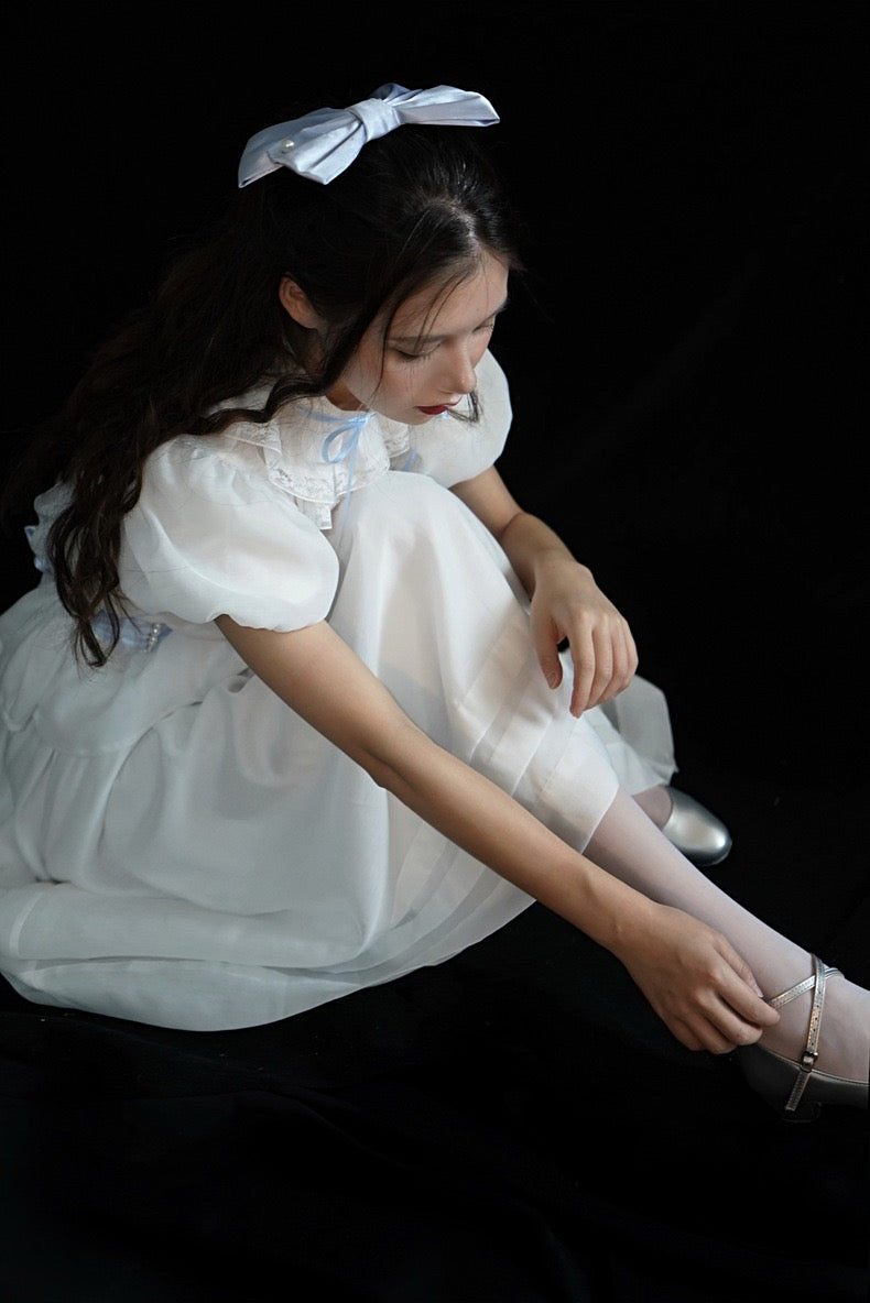 Get trendy with [Nololita] Hallucination Rose The Missing Moon Silk Like Cotton Shirt Christmas - Shirts & Tops available at Peiliee Shop. Grab yours for $36 today!