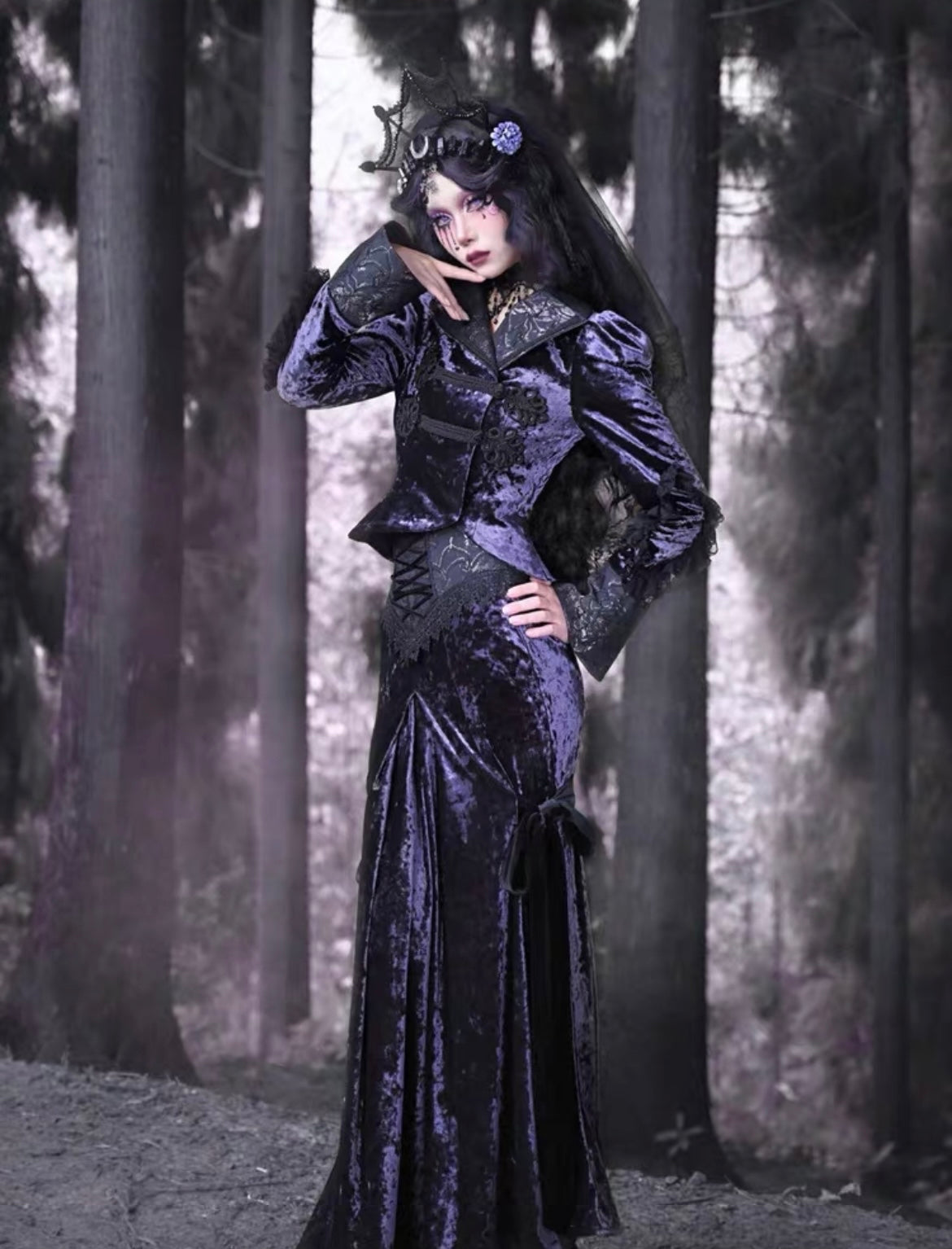 Get trendy with [Blood Supply]Moon Goddess Fishtail Long Skirt - Clothing available at Peiliee Shop. Grab yours for $48 today!