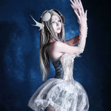 [Blood Supply] Silver Song Of Siren - Jellyfish Corset Mini Dress
