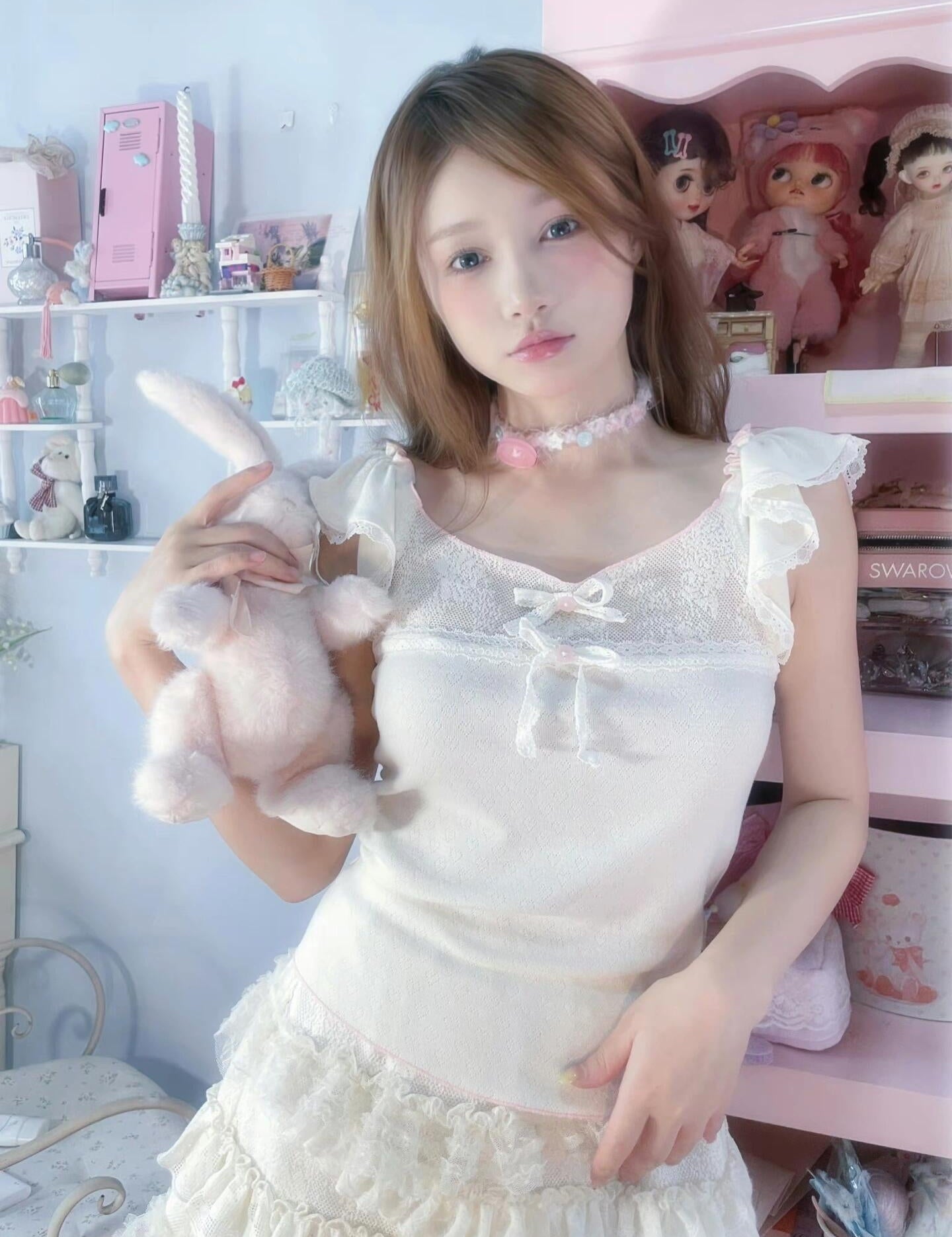 Get trendy with [Rose Island] Bunny dreams crop top -  available at Peiliee Shop. Grab yours for $26.80 today!