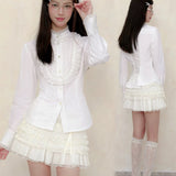 KiraYura • Victorian Ribbon Cotton Blouse Shirt