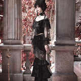 Get trendy with [Blood Supply] Halloween Lantern Lace Top - Clothing available at Peiliee Shop. Grab yours for $42 today!